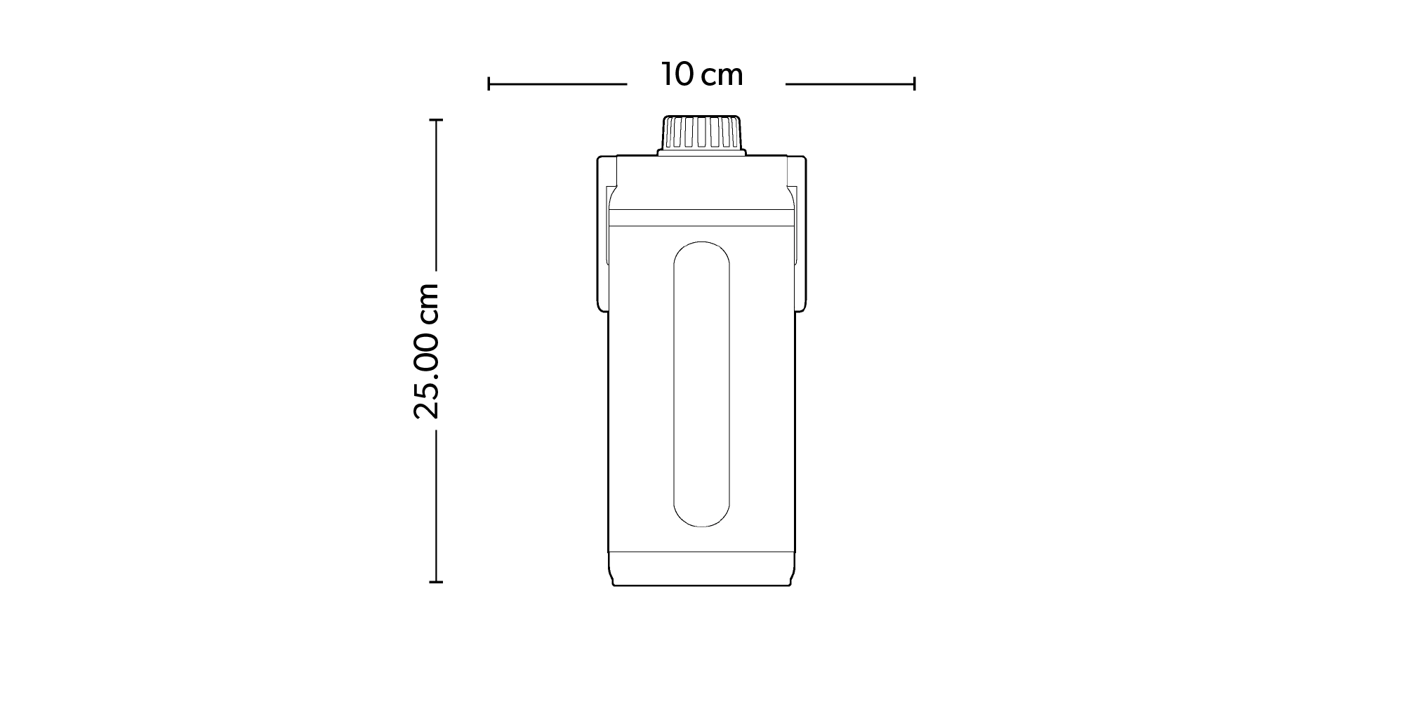 Twist 'n' Chug Bottle 1065ml dimensions
