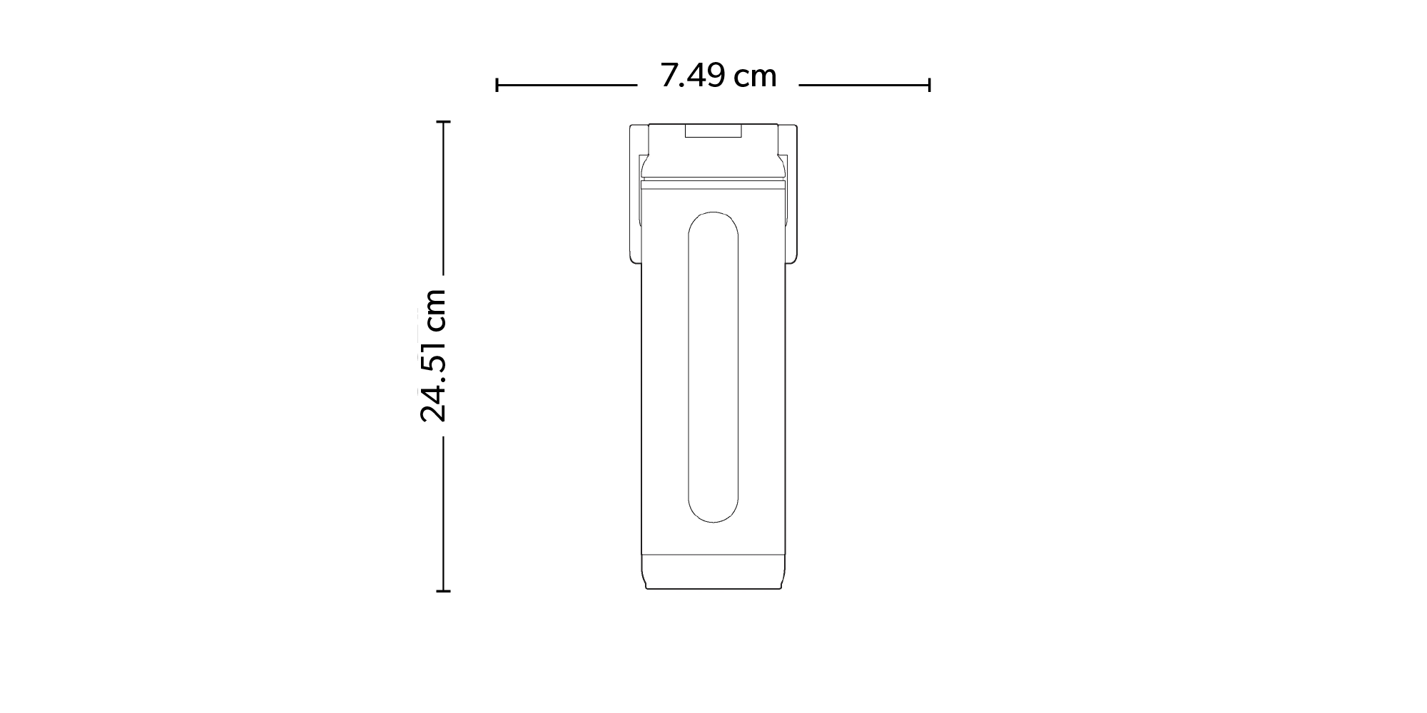 Sport Sipper Bottle 590ml dimensions